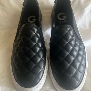 GUESS Men's Black Quilted Slip-On Shoes